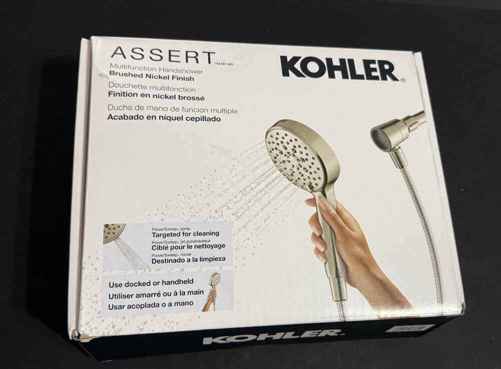 Kohler Assert R38755-G-BN 6-Function Handshower Kit Brushed Nickel - open box